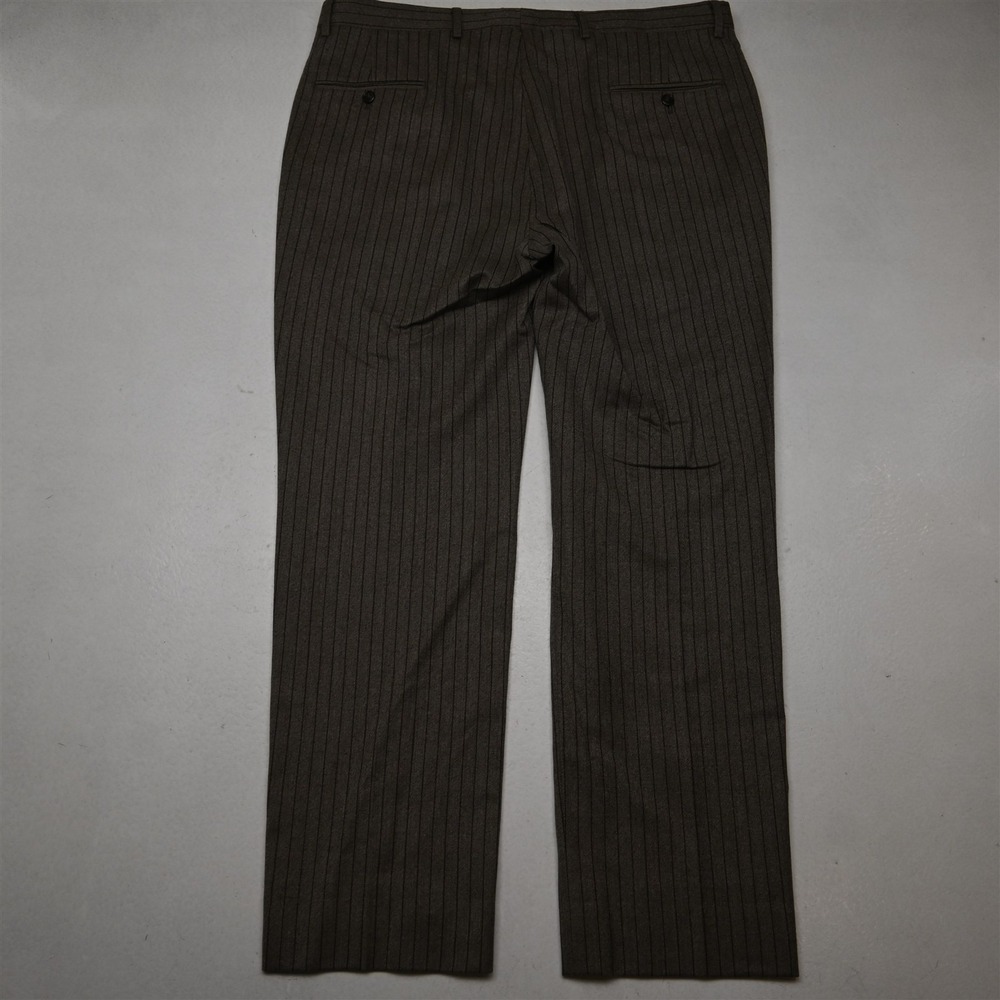Hart Schaffner Marx‎ 42R 36x32 Brown Striped Wool Flannel USA Made Mens Suit - Picture 12 of 12